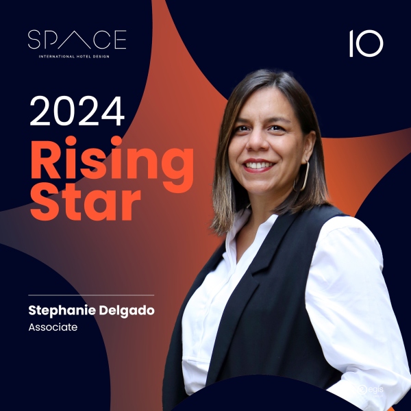 Stephanie Delgado recognised as 'Rising Stars to Watch in 2024' by Hotel SPACE magazine